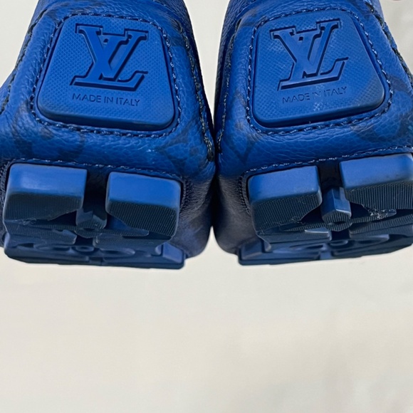 Louis Vuitton Blue Monogram Driver Moccasins Size UK 7.5/USA 8.5 - Picture 6 of 11